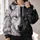 Split Face Wolf Portrait With Bold Dual Tones For Outdoor Adventure Enthusiasts All-over Print Hoodie (Lightweight) - 2