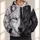 Split Face Wolf Portrait With Bold Dual Tones For Outdoor Adventure Enthusiasts All-over Print Hoodie (Lightweight) - 1