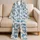 Ocean Blue Sea Turtles and Bubbles for Coastal Relaxation and Cozy Evenings Satin Pajamas Set - 5