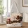 Fluffy Puppy With Vintage Library Books for Cozy Winter Reading Days and Book Lovers Quilted Tote Bag - 1