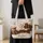 Fluffy Puppy With Vintage Library Books for Cozy Winter Reading Days and Book Lovers Quilted Tote Bag - 4