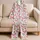 Ladybug Butterfly Hearts and Tulips for Cheerful Summer Lounging and Cozy Gift Giving Satin Pajamas Set - 5