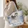Siberian Husky in Snowy Forest for Winter Walks and Cozy Outdoor Days for Dog Lovers Quilted Tote Bag - 3