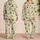 Wide-Eyed Green Frogs and Colorful Letter Blocks for Cozy Lounging and Bedtime Satin Pajamas Set - 2