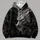 Silver Dragon Head for Bold Everyday Adventures, Night Out Style and Fantasy Fans All-over Print Hoodie (Lightweight) - 4