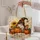 Autumn Gnome with Pumpkins and Sunflowers for Fall Harvest Season Quilted Tote Bag - 5
