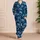 Turquoise Sea Turtles For Relaxed Coastal Evenings And Ocean-Loving Women Satin Pajamas Set - 4