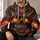 Molten Lava Skull and Cracked Volcanic Rock for Bold Alternative Streetwear All-over Print Hoodie (Lightweight) - 6