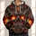 Molten Lava Skull and Cracked Volcanic Rock for Bold Alternative Streetwear All-over Print Hoodie (Lightweight) - 1