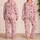 Blush Pink Whale And Sea Life Ocean Motifs For Relaxing Coastal Nights Satin Pajamas Set - 2