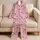Blush Pink Whale And Sea Life Ocean Motifs For Relaxing Coastal Nights Satin Pajamas Set - 5