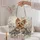 Golden Terrier Among Monochrome Blooms for Everyday Shopping and Travel Companion Quilted Tote Bag - 5