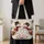 Snowpeople and Squirrels in a Winter Holiday Scene for Cozy Seasonal Outings Quilted Tote Bag - 4