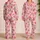 Watermelon Hearts and Pink Bows for Fresh Summer Lounging and Women's Gift Ideas at Home Satin Pajamas Set - 2