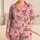 Watermelon Hearts and Pink Bows for Fresh Summer Lounging and Women's Gift Ideas at Home Satin Pajamas Set - 1