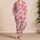 Watermelon Hearts and Pink Bows for Fresh Summer Lounging and Women's Gift Ideas at Home Satin Pajamas Set - 4