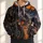 Orange Motorcycle Street Scene for Bold Roadside Adventure and Weekend Touring Enthusiasts All-over Print Hoodie (Lightweight) - 1
