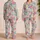 Colorful Patchwork Florals And Teal Motifs For Cozy Weekend Lounging Satin Pajamas Set - 2