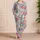 Colorful Patchwork Florals And Teal Motifs For Cozy Weekend Lounging Satin Pajamas Set - 4