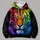Rainbow Tiger Face for Bold Weekend Lounging and Colorful Casual Style at Home All-over Print Hoodie (Lightweight) - 4