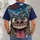 Surreal Monster Face and Cosmic Creature Scene for Festivals and Bold Street Style All-over Print Unisex T-shirt - 4
