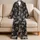 Ivory Spotted Leopard Motif for Cozy Lounging and Relaxed Summer Evenings Satin Pajamas Set - 5