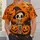 Halloween Skeleton and Jack-o'-Lanterns for Spooky Season Parties and Fall Celebrations All-over Print Unisex T-shirt - 6