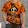 Halloween Skeleton and Jack-o'-Lanterns for Spooky Season Parties and Fall Celebrations All-over Print Unisex T-shirt - 1