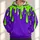 Neon Green and Purple Melting Drips for Bold Everyday Streetwear and Creative Looks All-over Print Hoodie (Lightweight) - 1