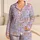 Cute Cat And Bear Faces For Cozy Spring Lounging And Sweet Weekend Morning Relaxation Satin Pajamas Set - 1