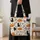 Halloween Pumpkins, Black Cats and Moon Motifs for Autumn Gatherings and Fall Gifts Quilted Tote Bag - 4
