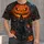 Glowing Jack-O'-Lantern And Victorian Vampire Halloween Party Spooky Night Gathering All-over Print Unisex T-shirt - 1
