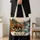Brown Bear Forest Cabin Waterfall Scenery for Camping and Hiking Getaways Outdoors Quilted Tote Bag - 4