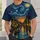 Swirling Starry Sky Over Canal Town For Evening Strolls And Artful Escapes All-over Print Unisex T-shirt - 6