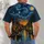 Swirling Starry Sky Over Canal Town For Evening Strolls And Artful Escapes All-over Print Unisex T-shirt - 4