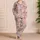 Pastel Cat and Bear Faces for Cozy Summer Lounging, Weekends and Gift Giving Satin Pajamas Set - 4