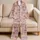 Pastel Cat and Bear Faces for Cozy Summer Lounging, Weekends and Gift Giving Satin Pajamas Set - 5
