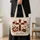 Burgundy Cross and Ivory Florals for Sunday Worship and Faithful Everyday Gift Giving Quilted Tote Bag - 4