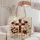 Burgundy Cross and Ivory Florals for Sunday Worship and Faithful Everyday Gift Giving Quilted Tote Bag - 5