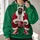 Cool Santa Figure in Red Velvet for Christmas Parties and Casual Winter Holiday Wear All-over Print Hoodie (Lightweight) - 2