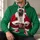 Cool Santa Figure in Red Velvet for Christmas Parties and Casual Winter Holiday Wear All-over Print Hoodie (Lightweight) - 6
