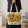 Boho Sunflower Bouquet for Summer Market Days and Garden Gatherings and Gifts Quilted Tote Bag - 4