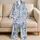 Blue Western Horses, Cacti and Cowboy Hats for Cozy Ranch Nights and Cowgirl Escapes Satin Pajamas Set - 5