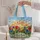 Rainbow Tulip Sunrise Field for Spring Travel and Everyday Outings Quilted Tote Bag - 5