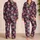Pink Skull And Blossom Motifs For Cozy Gothic Lounge Style And Relaxed Evenings Satin Pajamas Set - 2