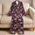 Pink Skull And Blossom Motifs For Cozy Gothic Lounge Style And Relaxed Evenings Satin Pajamas Set - 5