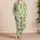 Cheerful Lime Green Frog Faces for Cozy Lounging and Whimsical All-Season Gift Giving Satin Pajamas Set - 4