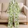 Cheerful Lime Green Frog Faces for Cozy Lounging and Whimsical All-Season Gift Giving Satin Pajamas Set - 5
