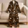 Halloween Bats, Black Cats & Jack-o'-Lanterns for Cozy October Nights and Witchy Gifts Satin Pajamas Set - 5
