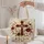 Burgundy Cross and Ivory Florals for Worship, Travel and Everyday Faithful Style Quilted Tote Bag - 5